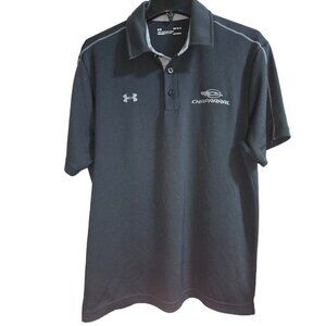 Under Armour - Men's Black & Grey Polo - White Chaparral Boats - Large Loose Fit